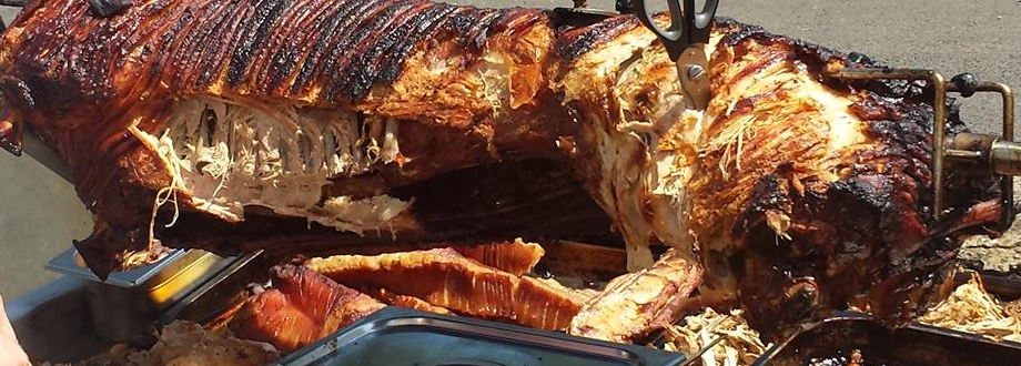 corporate event catering image of hog roast